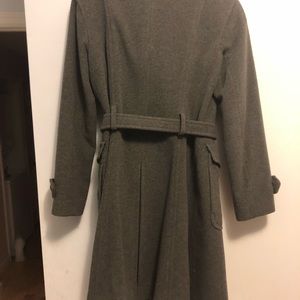 Charcoal DKNY belted peacoat